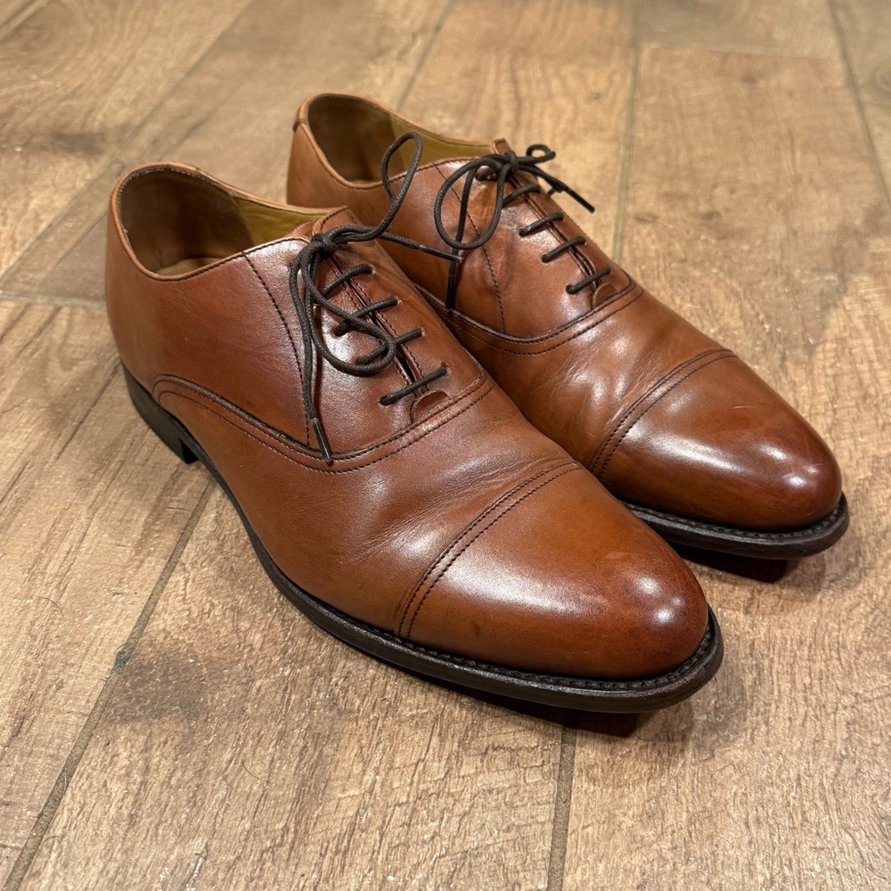 Charles Tyrwhitt Leather Oxford Men’s Size US 9 UK 8 Tan Leather Dress Shoes